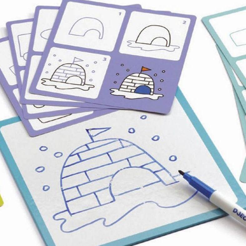Djeco: zestaw do nauki rysowania Step by Step Primo - Noski Noski