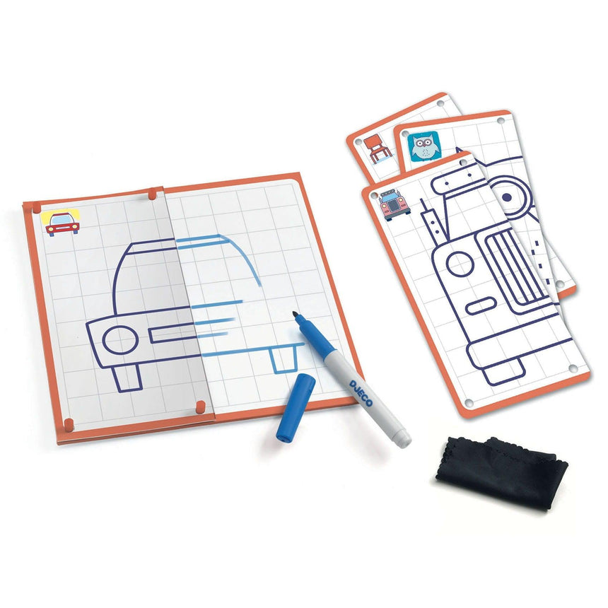 Djeco: zestaw do nauki rysowania Step by Step Symetrie - Noski Noski
