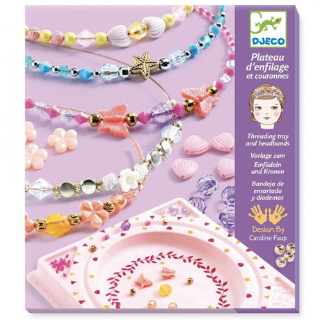 Djeco: zestaw do tworzenia tiar Threading Tray & Headbands - Noski Noski