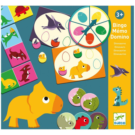 Djeco: zestaw gier bingo memo domino Dinozaury - Noski Noski