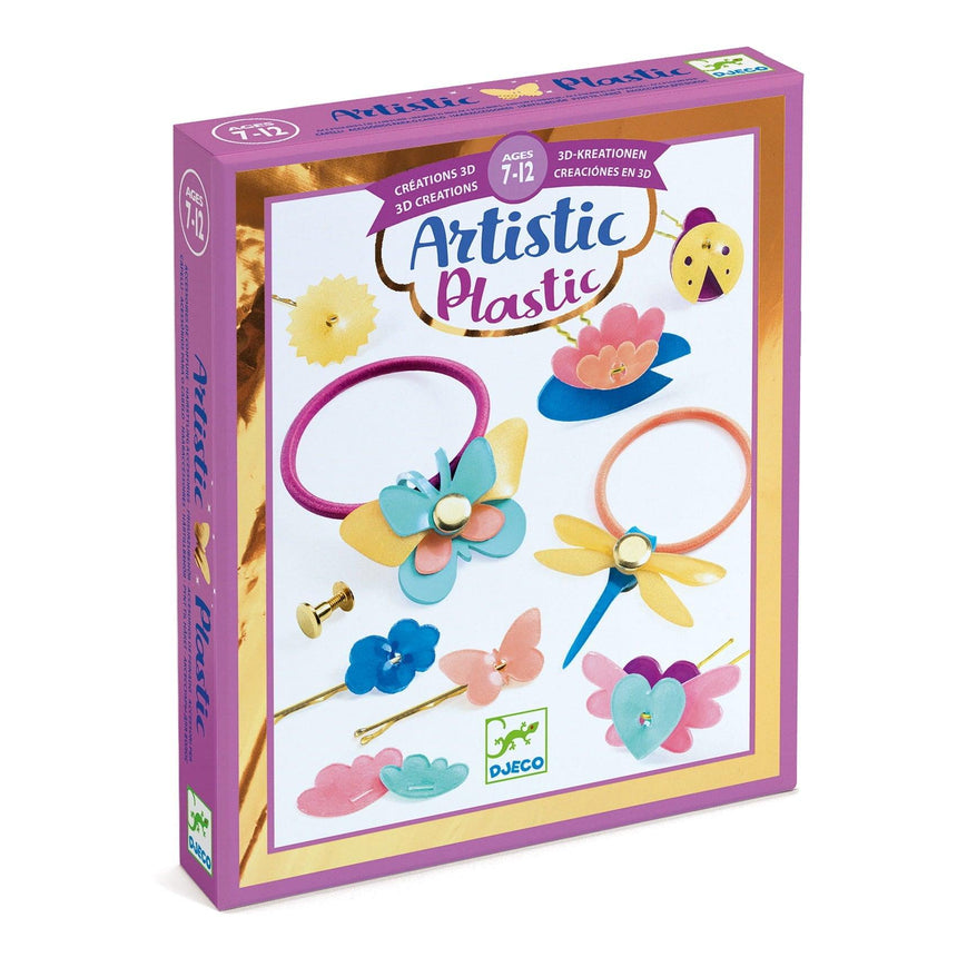 Djeco: zestaw kreatywny akcesoria do włosów Artistic Plastic - Noski Noski
