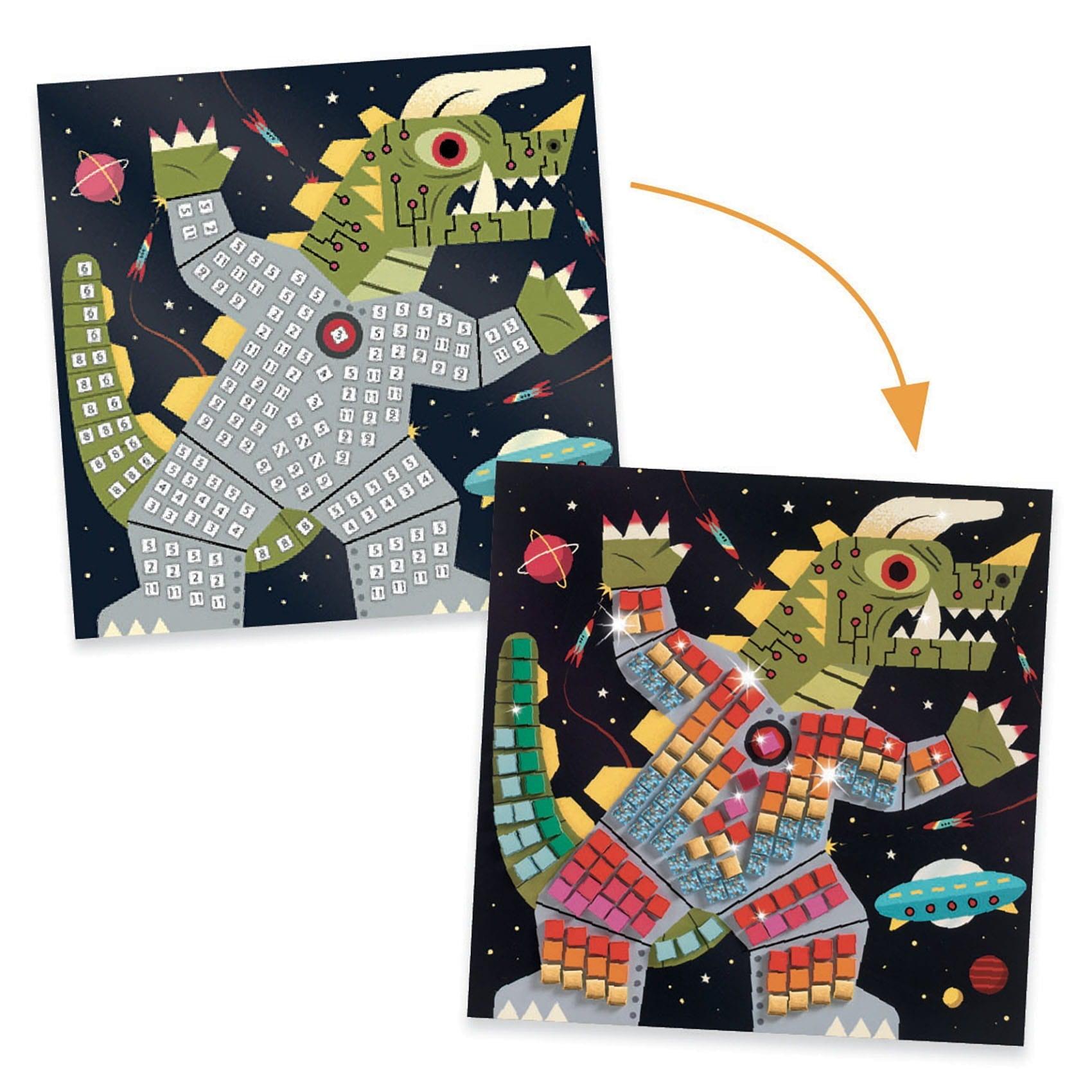 Djeco: zestaw kreatywny mozaika Bitwa Kosmiczna - Noski Noski