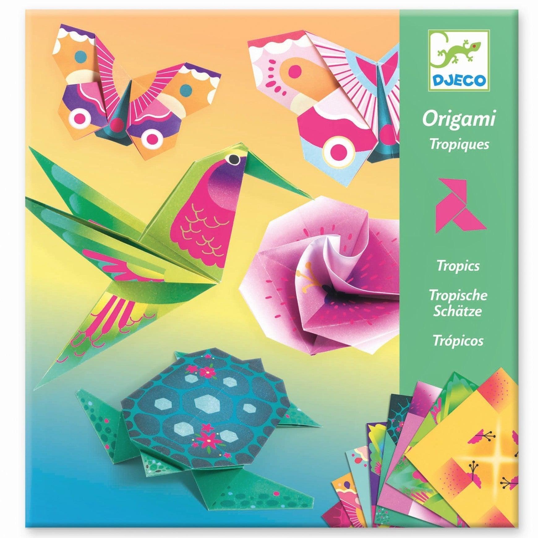 Djeco: zestaw kreatywny origami egzotyczne zwierzęta Tropics - Noski Noski
