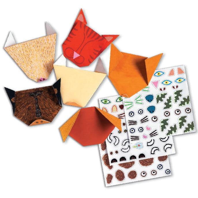 Djeco: zestaw kreatywny origami z naklejkami Zwierzątka - Noski Noski