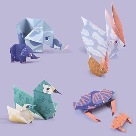 Djeco: zestaw kreatywny origami zwierzątka Family - Noski Noski
