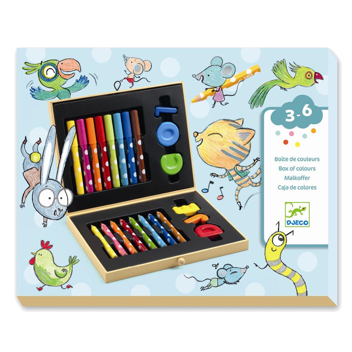 Djeco: zestaw plastyczny dla maluchów Box of Colours for Toddlers - Noski Noski