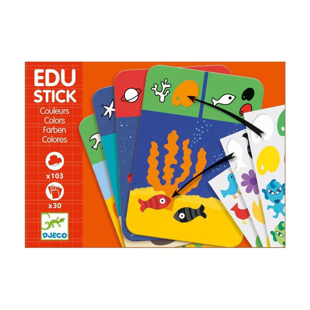 Djeco: zestaw z naklejkami Edu'stick Kolory - Noski Noski