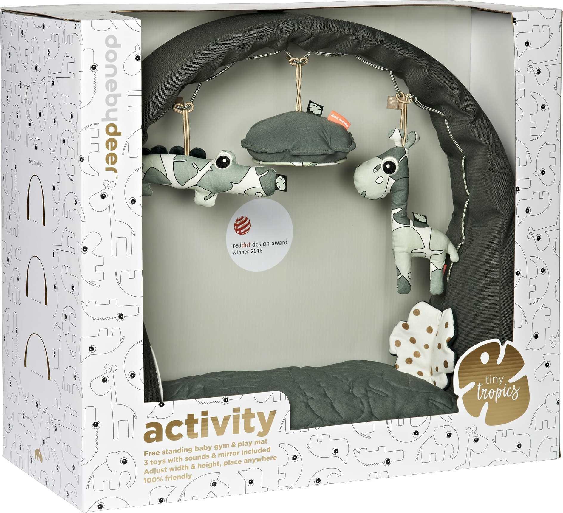 Done by Deer: mata aktywnościowa dla niemowląt Activity Gym Tiny Tropics - Noski Noski