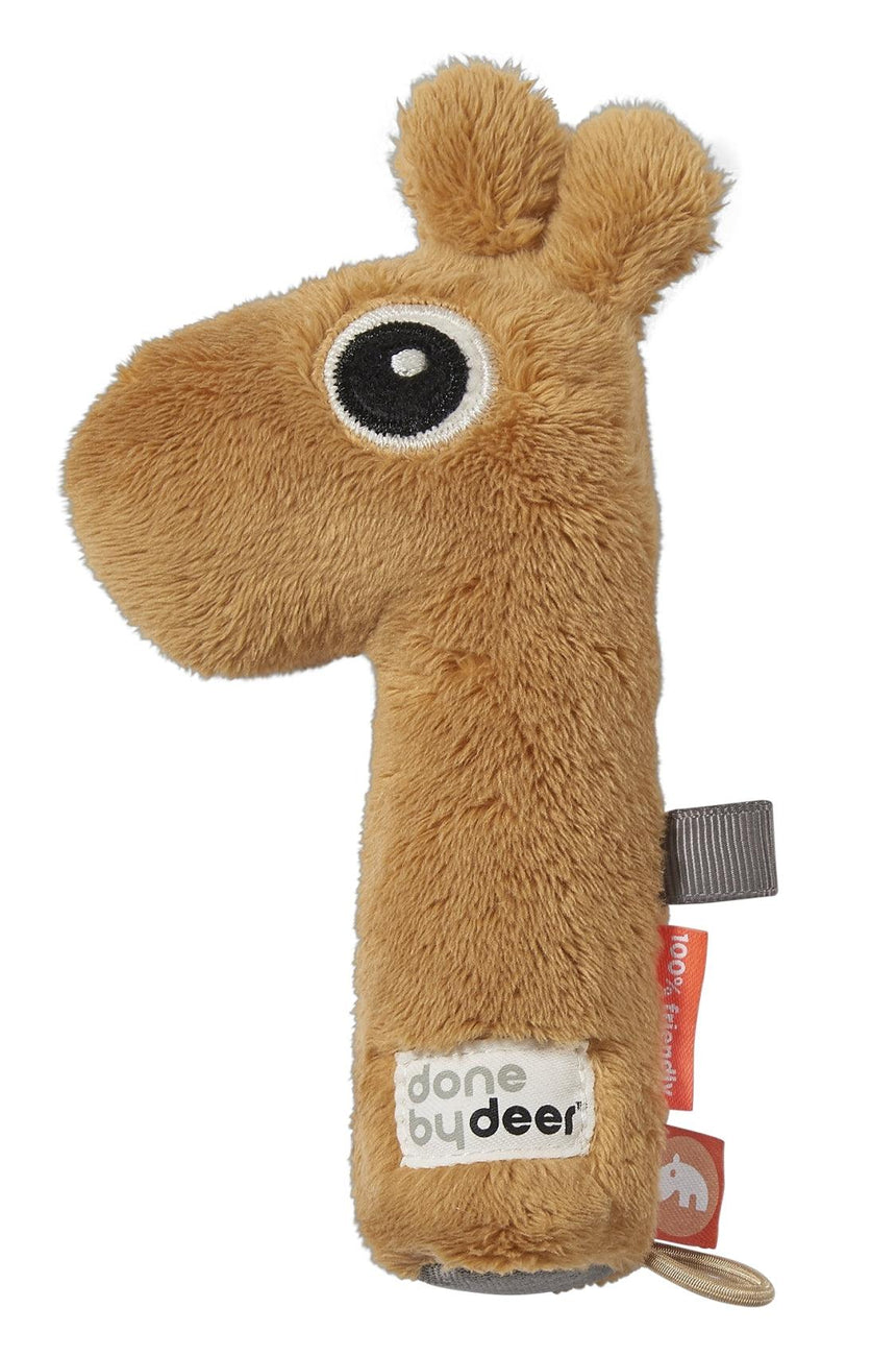 Done by Deer: sensoryczna grzechotka Piszczek Raffi - Noski Noski