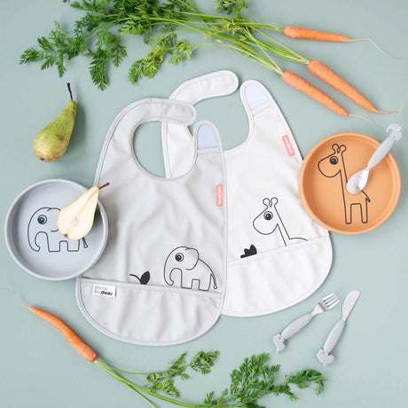 Done by Deer: śliniaki z kieszonką Deer Friends Bib - Noski Noski