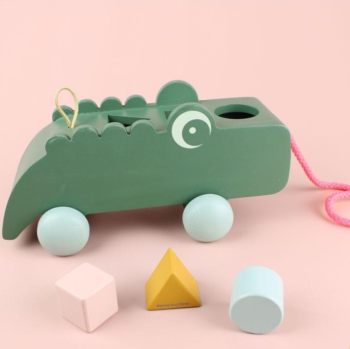 Done by Deer: sorter krokodyl do ciągnięcia Croco - Noski Noski