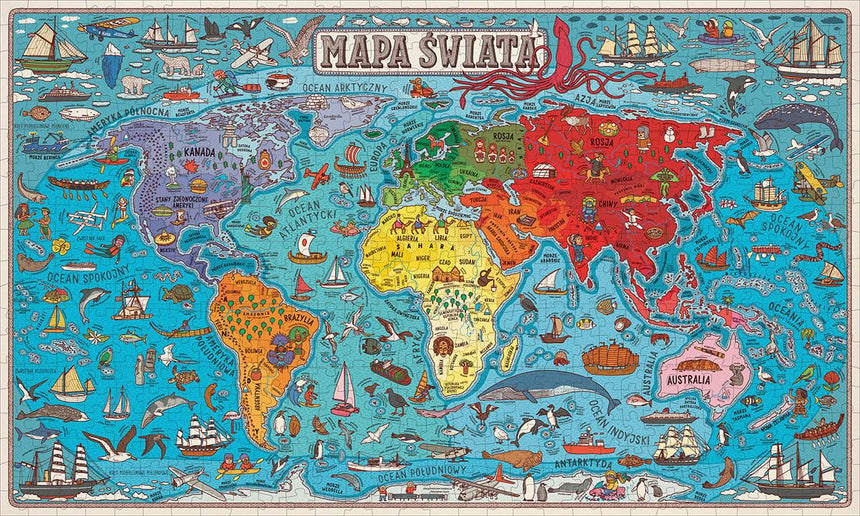 Dwie Siostry: Wszystko na mapie. Puzzle 600 el. - Noski Noski