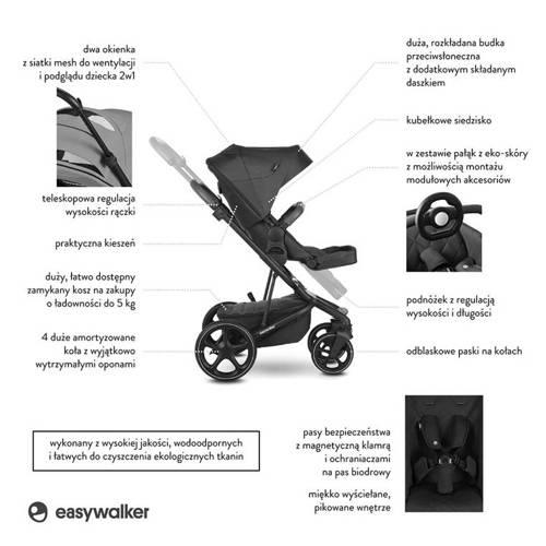 Easywalker: wózek głęboko-spacerowy Harvey³ Premium Gold Edition - Noski Noski