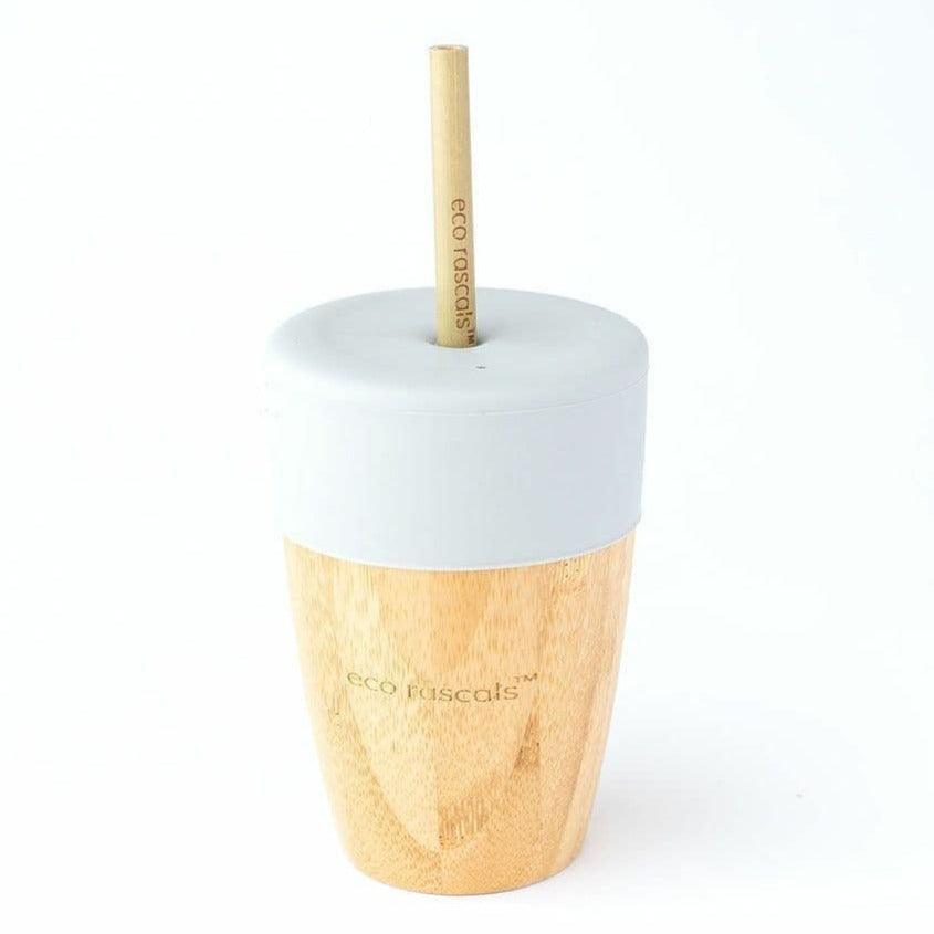 Eco Rascals: kubek bambusowy z silikonową nakładką i słomką 240 ml - Noski Noski