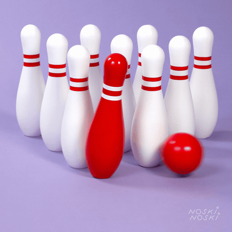 Egmont: gra zręcznościowa kręgle Wooden Bowling Game - Noski Noski