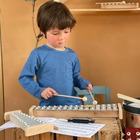 Egmont Cymbałki, 8 tonów, instrumenty muzyczne dla dzieci z drewna i metalu, doskonałe brzmienie i trwałość.