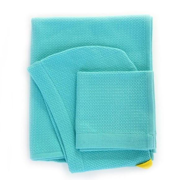 Ekobo: ręcznik z kapturkiem i myjka z bawełny organicznej Baby Hooded Towel Set - Noski Noski