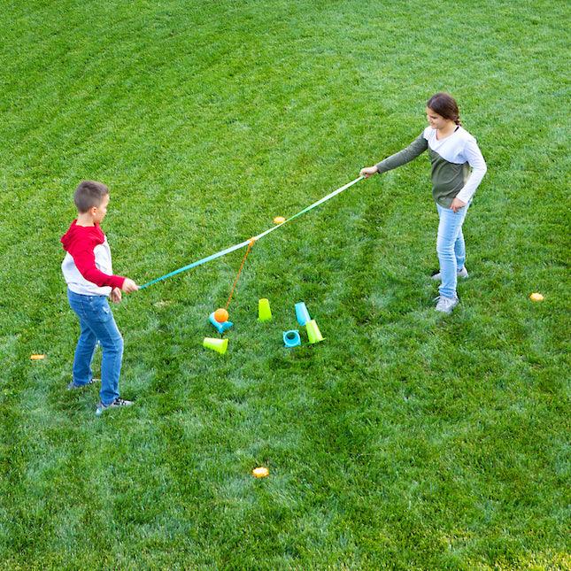 Fat Brain Toys: gra zręcznościowa przeciąganie i zbijanie SwipeShot - Noski Noski