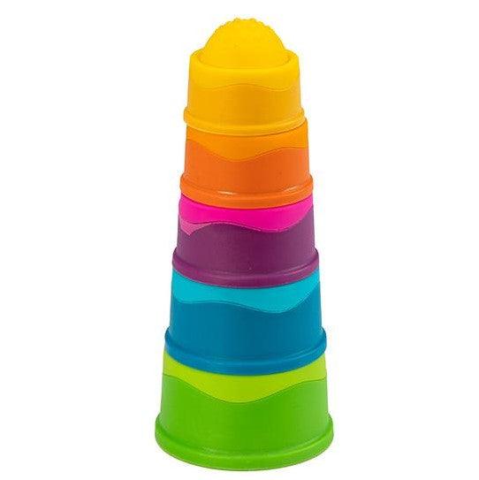 Fat Brain Toys: sensoryczne bąbelki wieża Dimpl Stack - Noski Noski