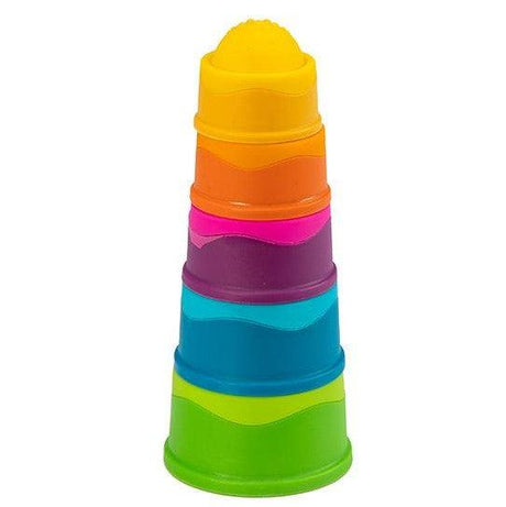 Fat Brain Toys: sensoryczne bąbelki wieża Dimpl Stack - Noski Noski