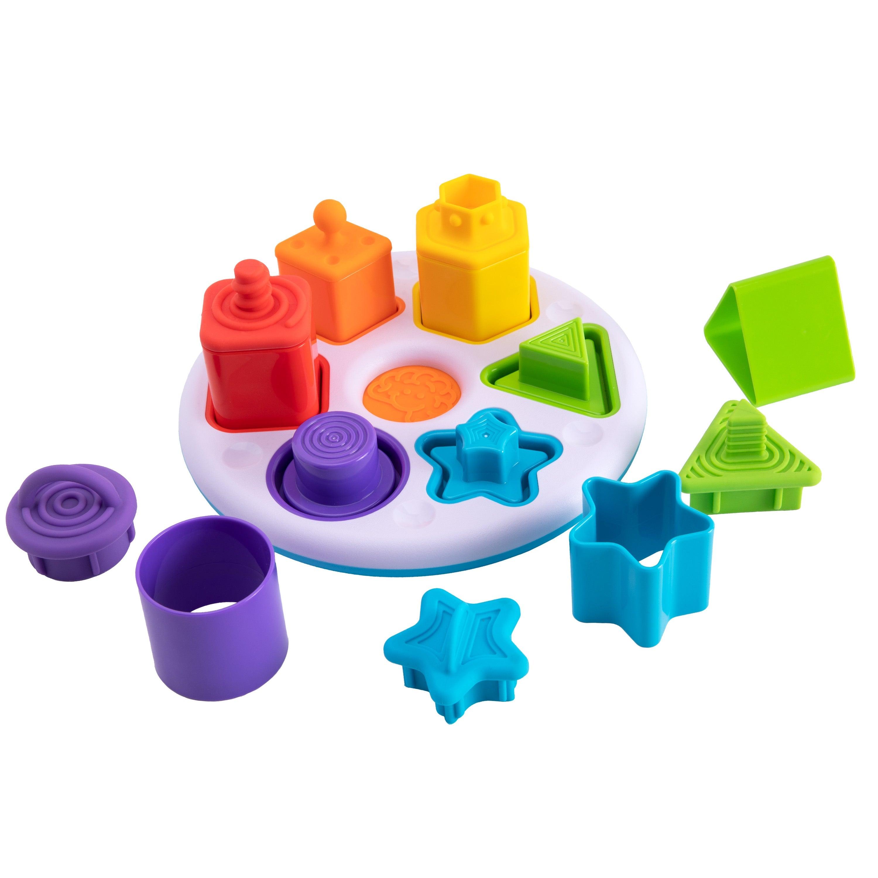 Fat Brain Toys: sorter kształtów z przykrywkami Plugzy - Noski Noski