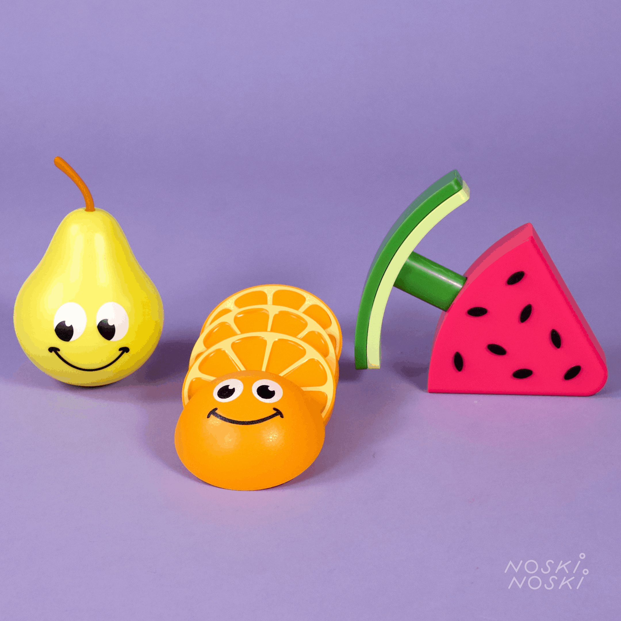 Fat Brain Toys: wczesnorozwojowe owoce 3w1 Fruit Friends - Noski Noski