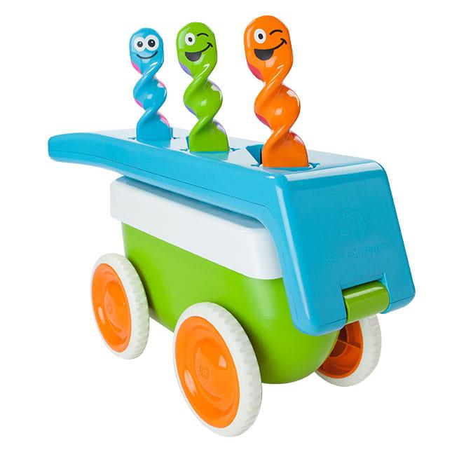 Fat Brain Toys: zakręcony wózek/pchacz Twissbits Wagon - Noski Noski