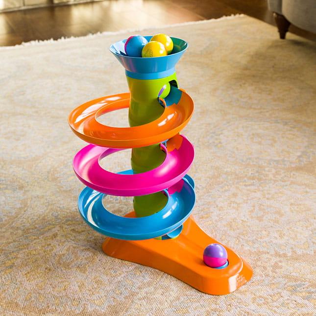 Fat Brain Toys: zjeżdżalnia dla kulek RollAgain Tower - Noski Noski