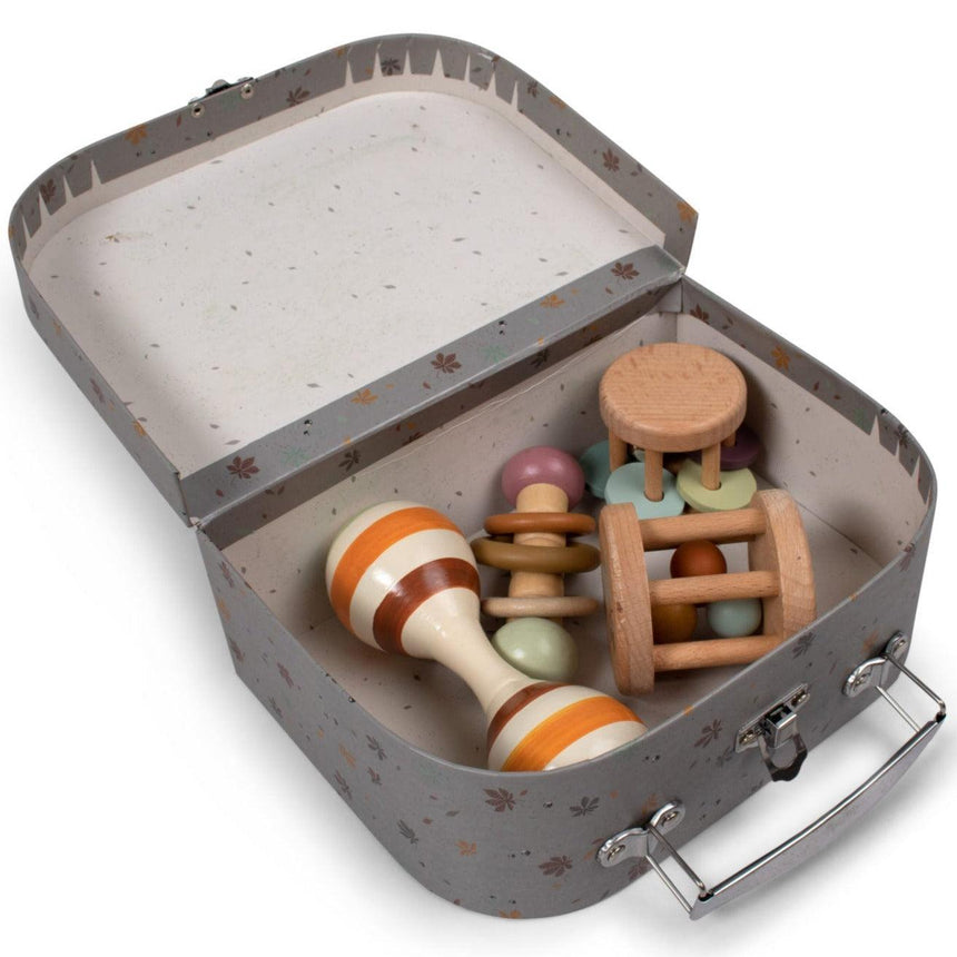 Filibabba: zabawki sensoryczne w walizce My First Wooden Sensory Toys - Noski Noski