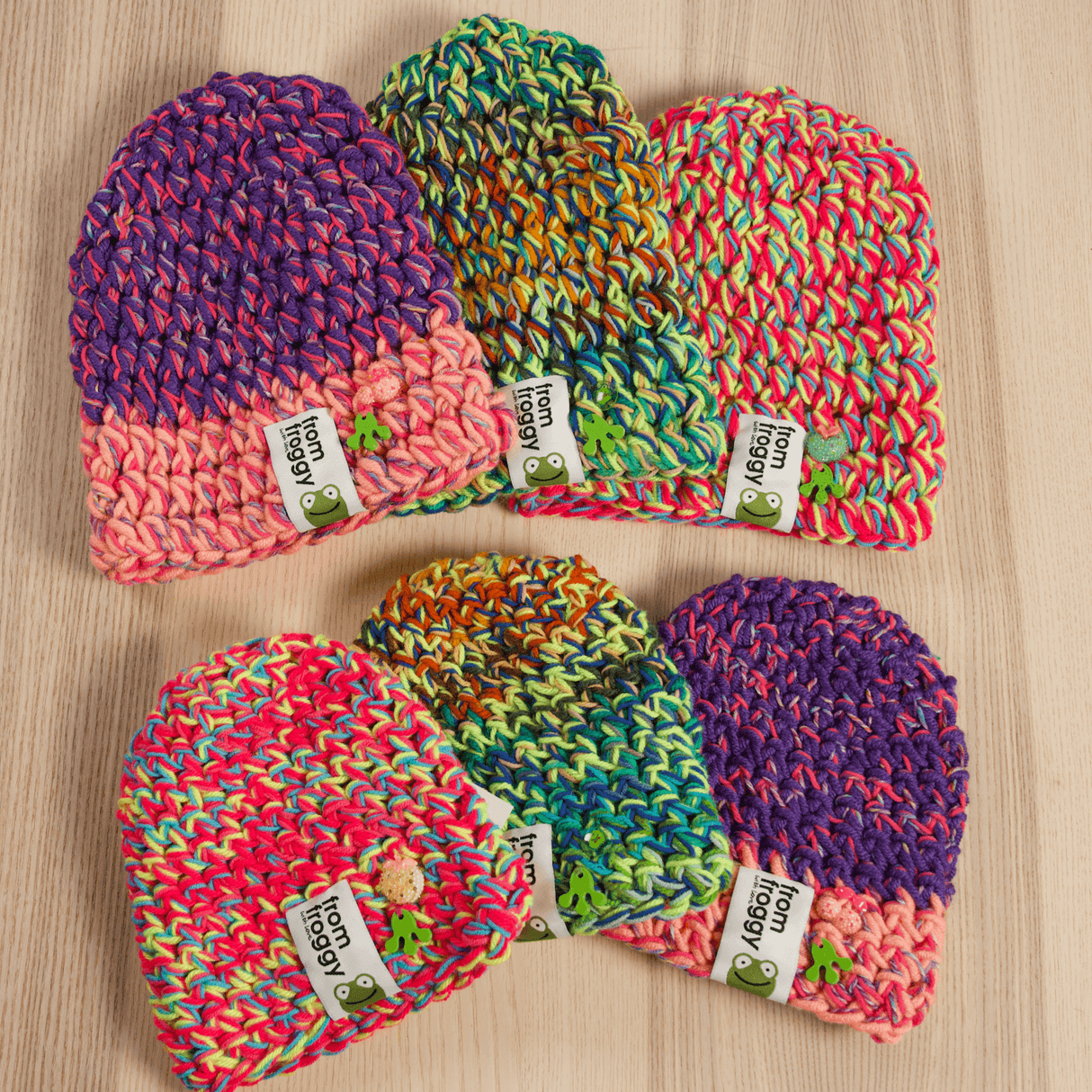 From Froggy With Love: czapka dziecięca hand made Beanie - Noski Noski