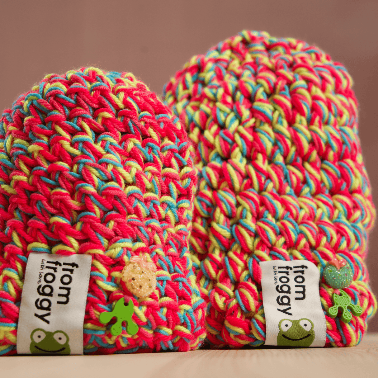 From Froggy With Love: czapka dziecięca hand made Beanie - Noski Noski