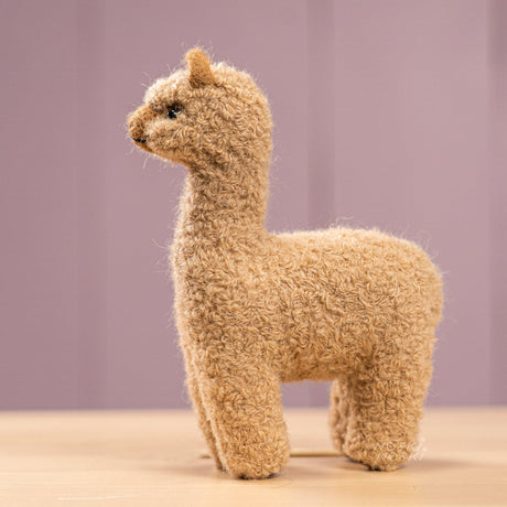 Ręcznie robiona maskotka z wełny Baby Alpaca, 15 cm, idealna do zabawy i kolekcjonowania.