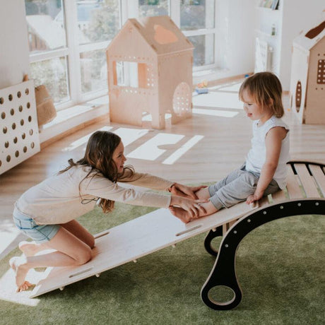 Good Wood: drewniana drabinka/ zjeżdżalnia do bujaka Montessori - Noski Noski