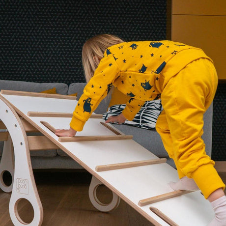 Good Wood: drewniana drabinka/ zjeżdżalnia do bujaka Montessori - Noski Noski