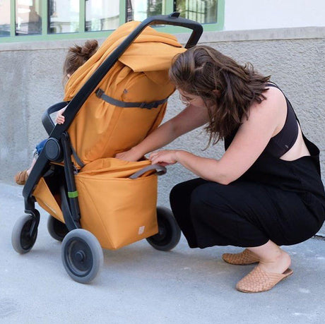 Torba shopper Greentom z recyklingu, idealna do wózka, dla eko-rodziców, pojemna, wygodna na spacery i zakupy.