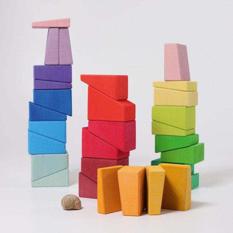 Grimm's: zestaw konstrukcyjny ukośne klocki Sloping Blocks - Noski Noski