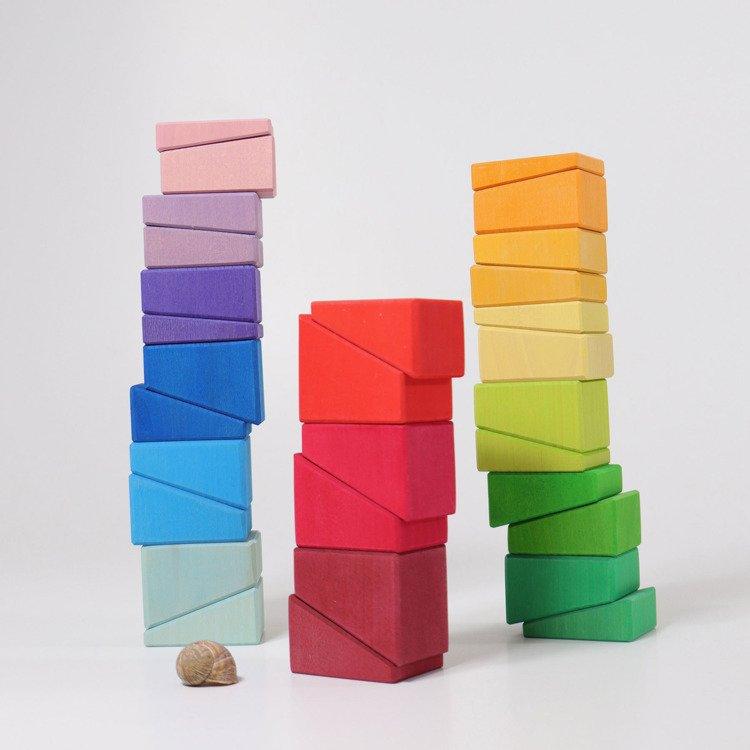 Grimm's: zestaw konstrukcyjny ukośne klocki Sloping Blocks - Noski Noski