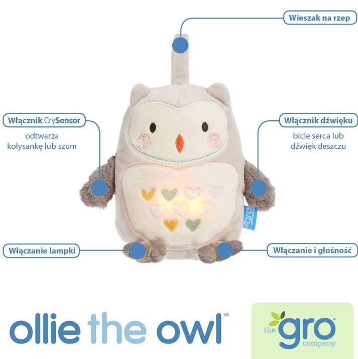 Gro Company: szumiąca przytulanka Ollie the Owl - Noski Noski