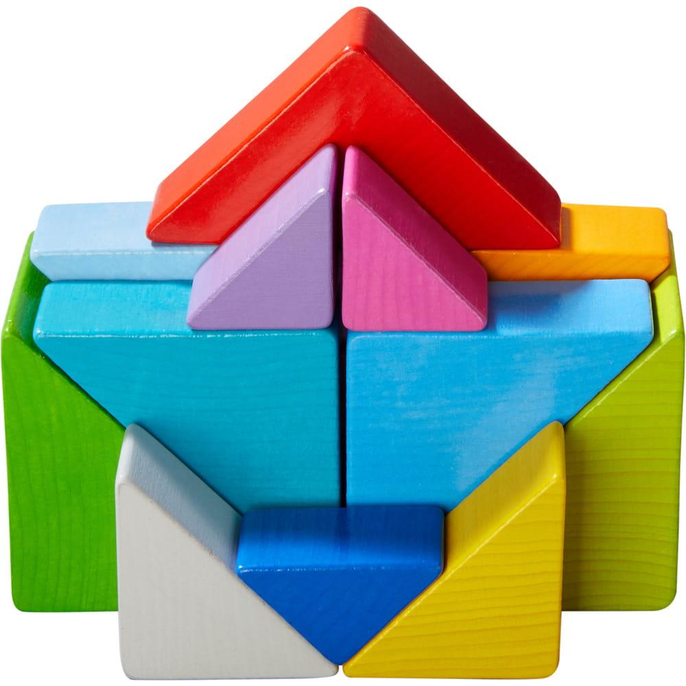 Haba: drewniana układanka kostka 3D Tangram Cube - Noski Noski