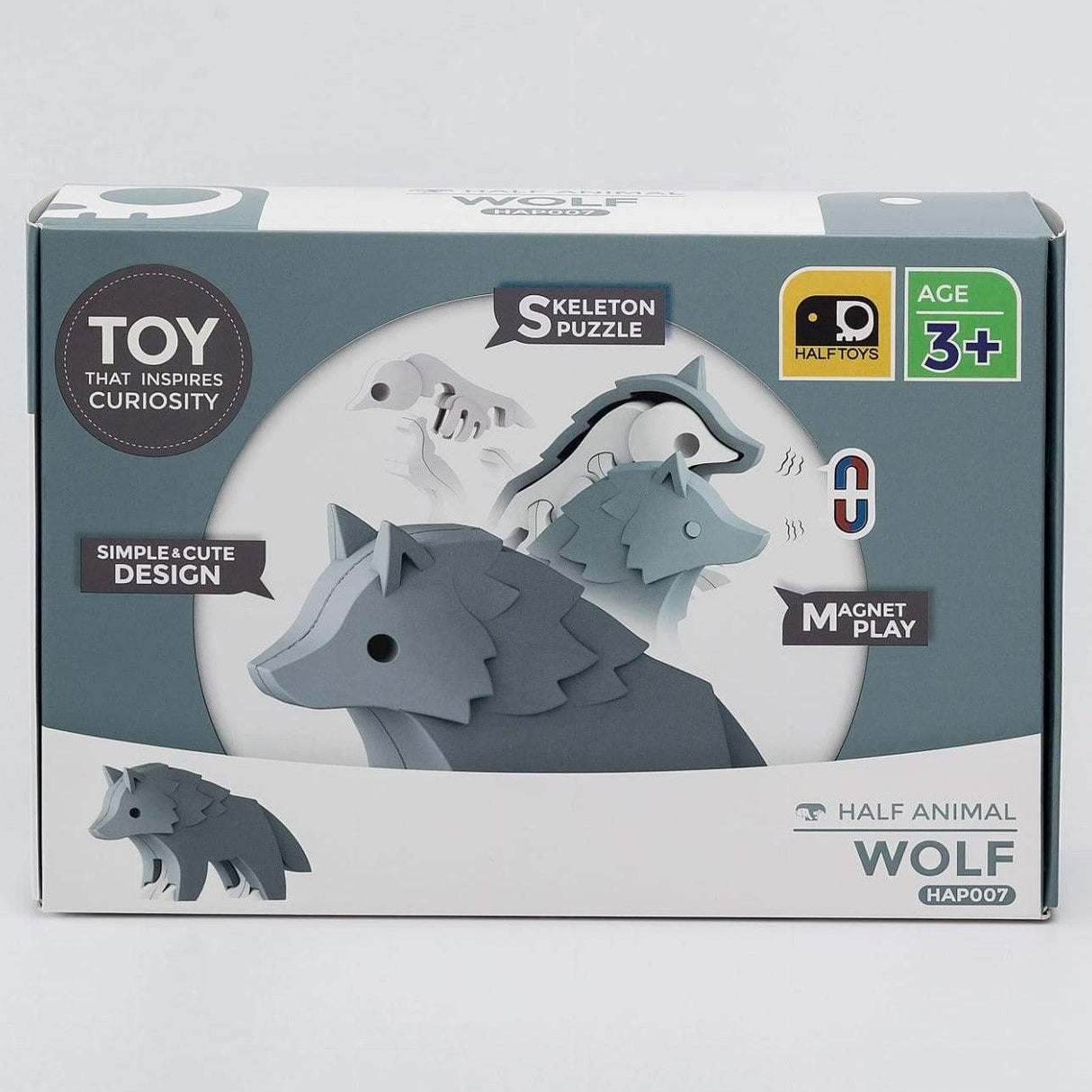 Halftoys: magnetyczne zwierzę do składania z książeczką Half Animal - Noski Noski