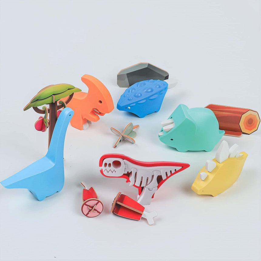 Halftoys: magnetyczny dinozaur do składania z makietą Half Dino - Noski Noski