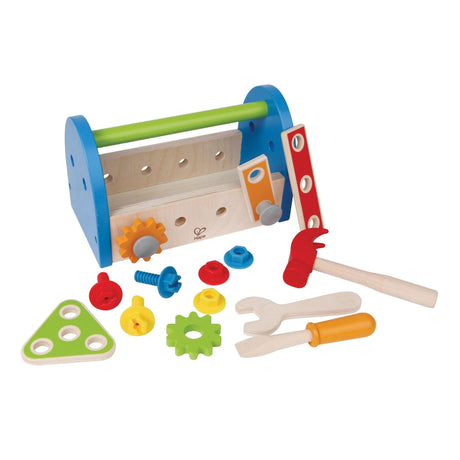 Hape: drewniana skrzynka mechanika Fix-it Tool Box - Noski Noski