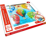 Hape: drewniane puzzle bączki Spinning Balloons Puzzle - Noski Noski