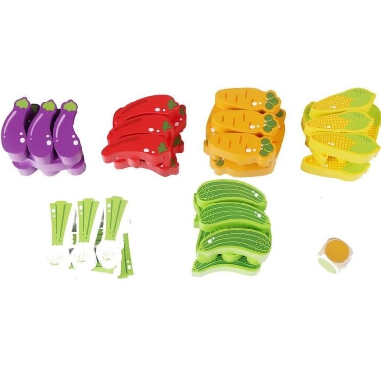 Hape: gra zręcznościowa warzywa Stacking Veggie Game - Noski Noski