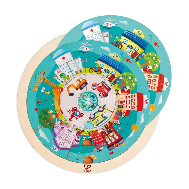 Hape: okragłe puzzle zawody Jobs Roundabout Puzzle - Noski Noski