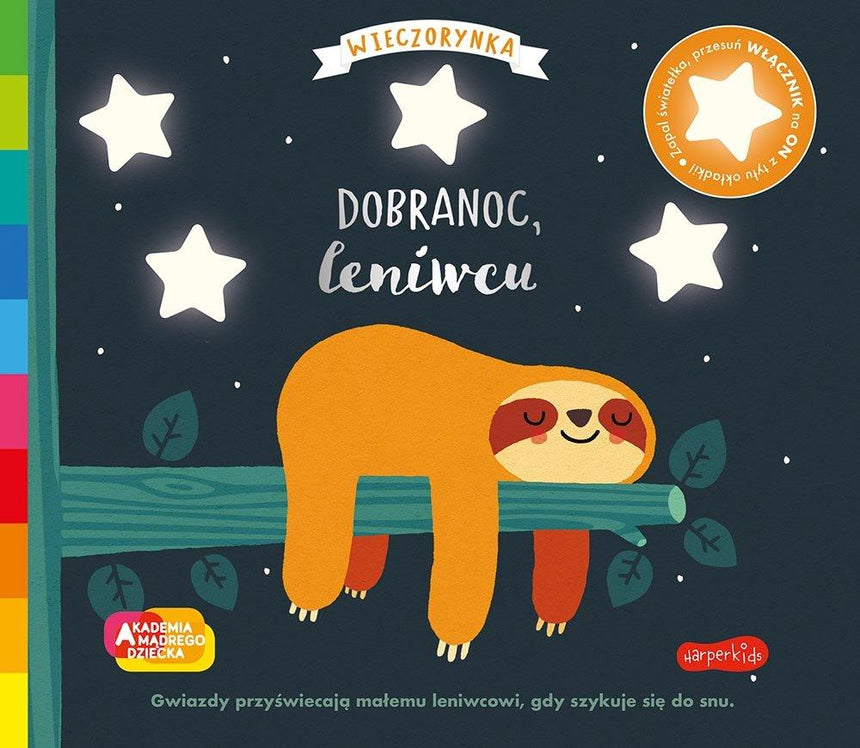 Harperkids: Wieczorynka. Dobranoc Leniwcu. Seria ze światełkami - Noski Noski