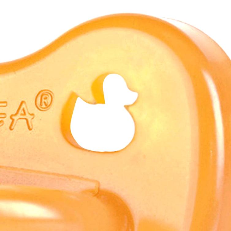 Hevea: symetryczny smoczek z naturalnego kauczuku Duck 3-36 M - Noski Noski