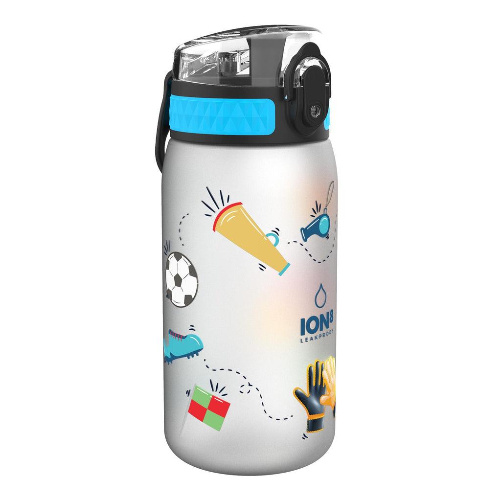 Botella Agua Impresa Ion8 p/Niños, Tacto Único - Ideal p/Llevar - Fuga BPA  510ml - Unicornios