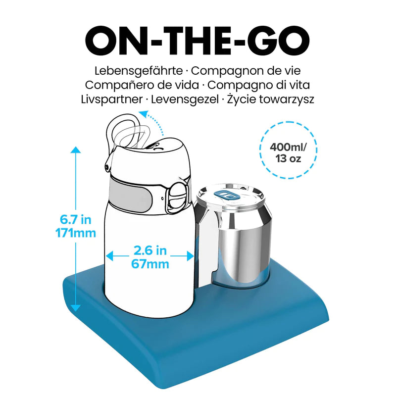 Ion8: botella de acero de pared única 400 ml