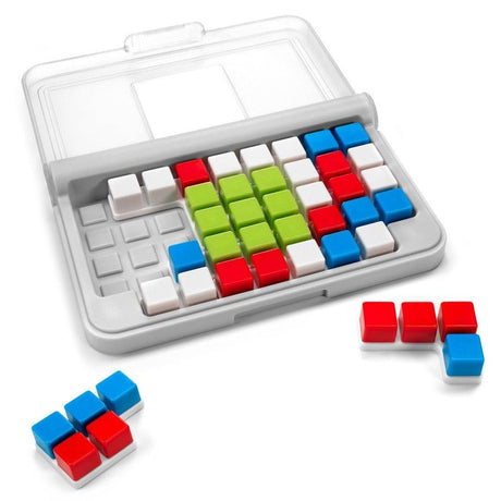 IQ Focus Smart Games gra logiczna dla dzieci z 10 kolorowymi puzzlami i 120 wyzwaniami, rozwijająca koncentrację i umiejętności rozwiązywania problemów.